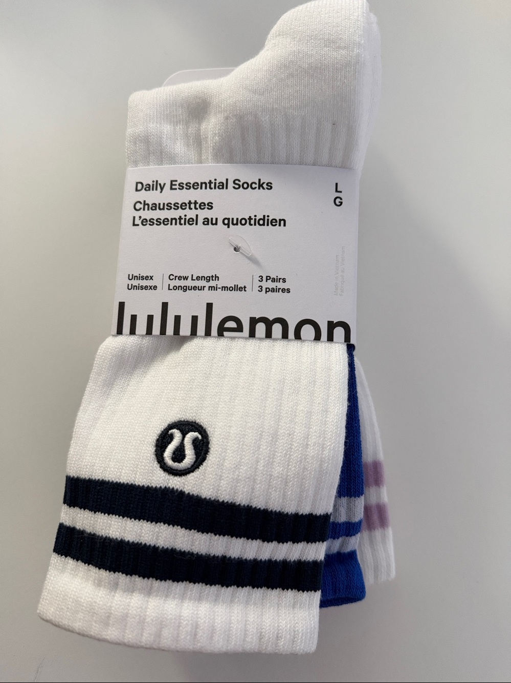 Lululemon - Daily Essentials Socks - Crew Length - 3 pack - NWT